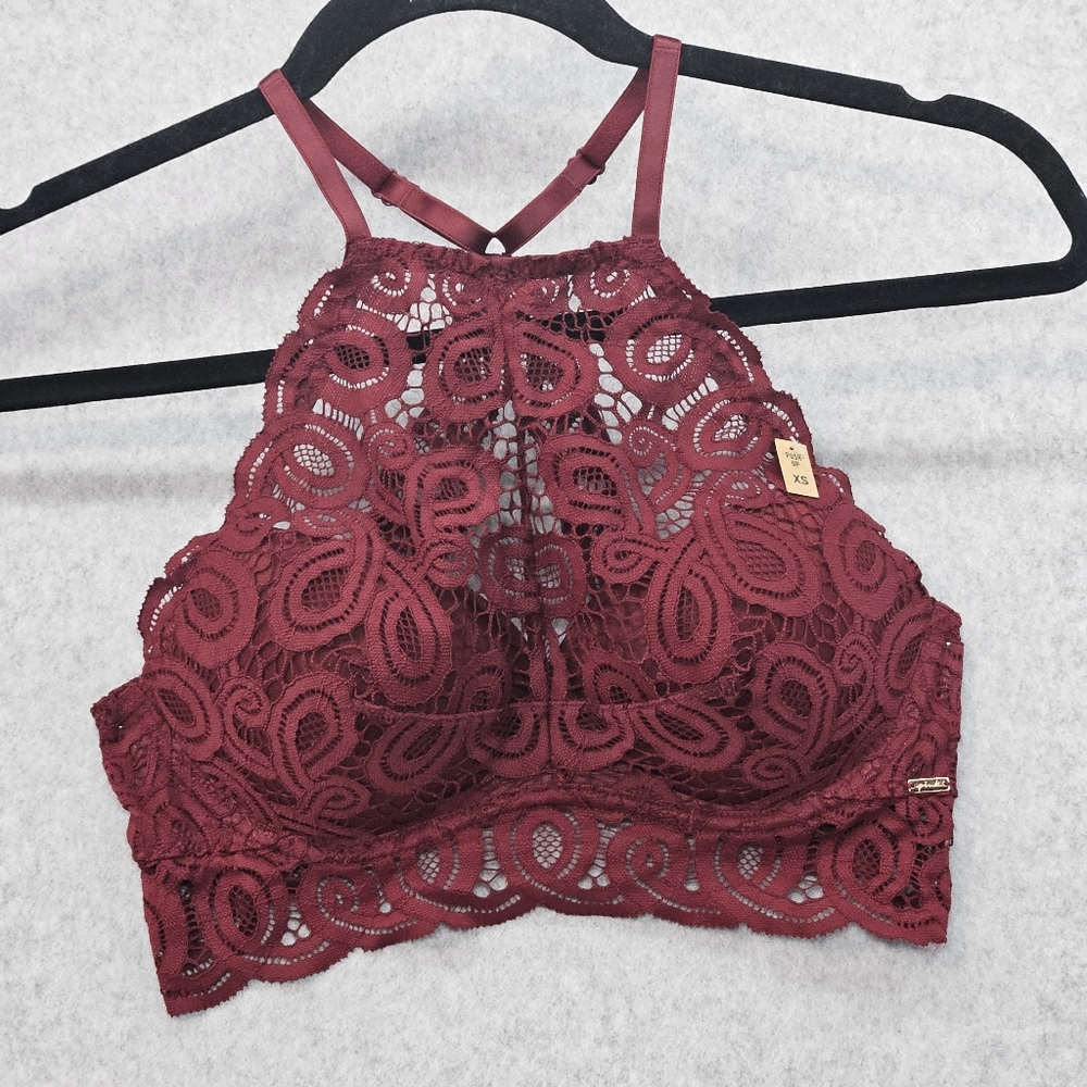 PINK by Victoria's SecretPushup Bralette Dark‎ Red Womens Size XS